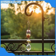 [prosperrise] Amethyst Tree of Life Car Ornament 7 Chakra Crystal Pendant Heart Sun Catcher for Rear