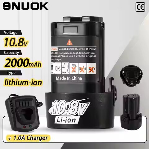 SNUOK 10.8V power tool battery charger 2.0Ah charging replacement battery BL1013 BL1020 BL1030 TD090