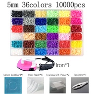 5Mm 24/36 Grid Perler Fuse Beads Kit Hama Beads Whole Set With Pegboard And Iron 3D Puzzle DIY Toy Kids Creative Handmade Craft