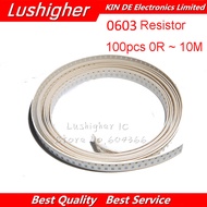 100pcs 0603 SMD 1/8W Chip Resistor 0 Ohm ~ 10M Resistors 0R 1K 4.7K 4K7 10K 100K 1 10 100 220 330 Oh