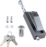 Mironey Black Sliding Door Lock for Window Glass Patio Doors Auxiliary Security Lock(Uses Yale Lock Keyway)