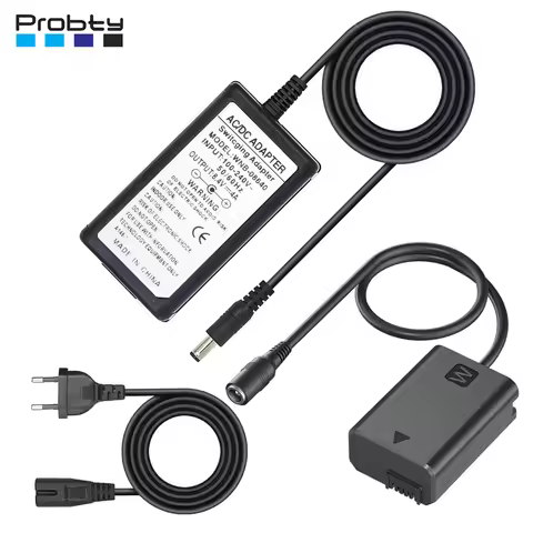 AC-PW20 ZV-E10 Power Adapter NP-FW50 Dummy Battery Kit for Sony Alpha ZV-E10 A6000 A6100 A6300 A6400