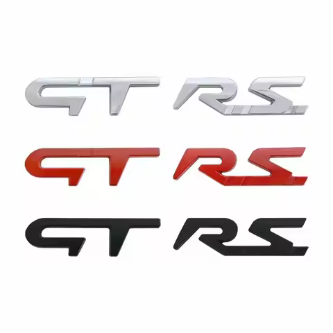 Car Sticker 3D Metal RS GT Sport Logo Rear Trunk Emblem Badge for Renault Logan Clio Megane Kangoo 1