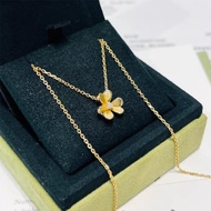 (Vca)Van Cleef Fankeyabao Frivole Series Pendant 18K Gold Diamond Necklace Women's Mini
