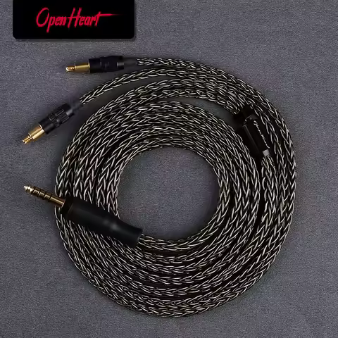 OPENHEART 16 Core Headphone Cable For Audio-technica A2DC ATH MSR7B SR9 AWAS AWKT WP900 ES750 ES770H