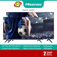 Hisense LED HD TV (32 Inch/HD)(40 Inch/FHD) Dolby Audio Natural Colour Enhancer Feature Digital TV 32A5200F / 40A5200F