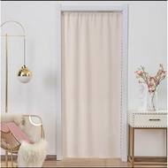 Japanese style 270CM height full door curtain long solid color door curtain with rod modern bedroom door curtain