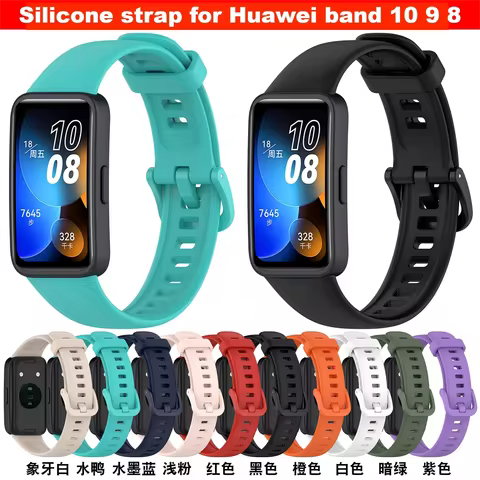 Silicone Strap for Huawei Band 10 Watch Band for Huawei Band10 9 8 NFC Strap Accessories Huawei Band