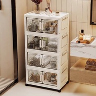 Foldable 60cm 70cm Clothing Storage Cabinet Storage Cabinet Multi-layer Living Room Snack and Toy St