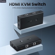 Ugreen 4K HDMI KVM Switch Dual USB Splitter Box Switch for Monitor, Keyboard