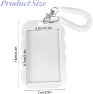 1 set Photo Card Pack Transparent Photo Card Holder Keychain ID Card Holder Bus Credit Card Bank Car