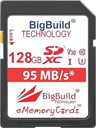 BigBuild Technology 128GB UHS-I U3 95MB/s Memory Card for Nikon 1 J1, S1, V2, Nikon COOLPIX A10, A10