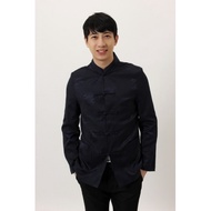 Chinese Traditional Rayon Navy Jacket 12006-76