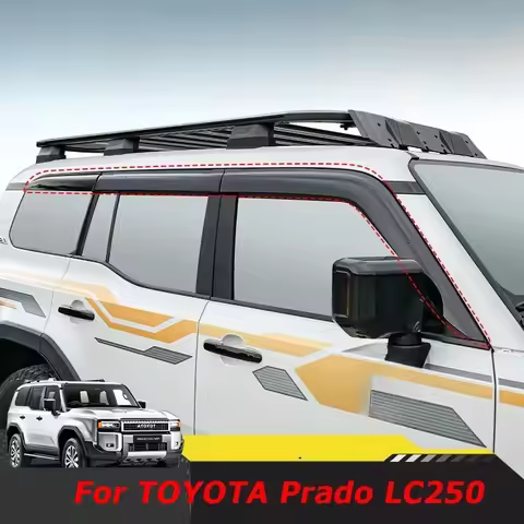 Car Window Deflector Visor For Toyota Land Cruiser 250 Prado LC250 2024 2025 Vent Sun Shade Rain She
