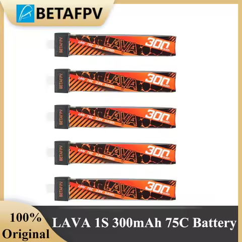 BETAFPV LAVA 1S 300mAh 75C Battery for Air65 Meteor65 Pro O4 Whoop Drone FPV Racing Drone Airplanes