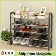 3/4/5 Tier Lightweight Easy To Assemble Shoes Organizer Rak Stainless Steel Shoe Rack Rak Kasut Keluli Tahan Karat