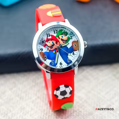 Super Mario New Children's Silicone Watch Mario Brothers 3D Cartoon Anime Game Character Quartz Elec