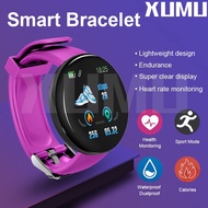Xumu Bluetooth D18 Smart Watch Blood Pressure Waterproof Heart Rate Monitor Sport Fitness Watch Android IOS wristband