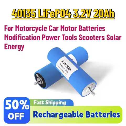 40135 LiFePO4 3.2V 20Ah Rechargeable Battery for Motorcycle Car Motor Batteries Modification Power T