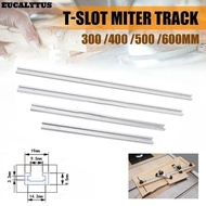 EUCALYTUSS 1Pcs T-Track, 300-600mm T Slider Fixture Slot Slide T-Slot Track,  Slide Guide Rail Alumi