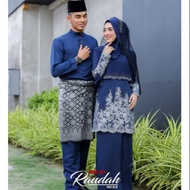 🌟🌟5 WARNA [WHITE NAVY BLUE,CREAM,DARK PURPLE,MERON] COUPLE SET KURUNG MODEN RAUDAH,BAJU AKAD NIKAH,T