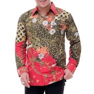 KEMEJA Men's batik Shirt Long Sleeve batik Shirt With Layered AD590