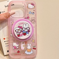 Ốp Lưng Điện Thoại Hình Thỏ KT Màu Hồng Dễ Thương Chống Rơi Cho ZTE Nubia Z50 Ultra Z70 Ultra Z50 Z4