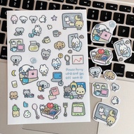 Wave dot star symbol transfer stickers, 6 styles, included in single OPP bag, handmade account colla