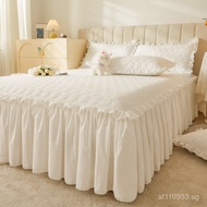 Fitted Sheet All-Season Non-Slip Bed Cover Bed Skirt Single Piece Bedspread Thickened Quilted Prince