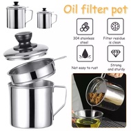 Cod Available Os -A306- Oil Pot Oil Container With Filter - Stainless Steel Oil Filter 1L ||