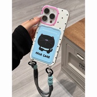 Aesthetic Cat Strap Card Holder Case Realme C63 C67 Note 60 60Xc75Xc65 C61 C756I 10 Pro Plus 5G 50A 