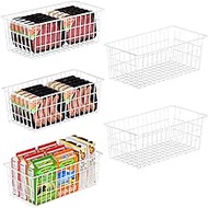 Orgneas Freezer Organizer Bins, Universal Freezer Baskets for Chest Freezer Upright Freezer and Freezer Storage Containers Organizer 5 Packs