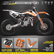 PowerZone Custom Team Graphics Backgrounds Decals For 3M Stickers Kit For KTM SX85 2013-2017 85cc Nu