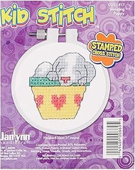 Janlynn 021-1817 Kid Sleeping Puppy Stamped Cross Stitch Kit, 3"