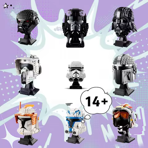 SpaceShip Model Building Block 75276 Space Wars TIE Fighter Pilot Helmet Architecture Education Asse