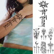 Waterproof Temporary Tattoo Sticker Moon Rose Mandala Lotus Flash Tattoos Lion Fox Flowers Body Art Arm Fake Tatoo Discount