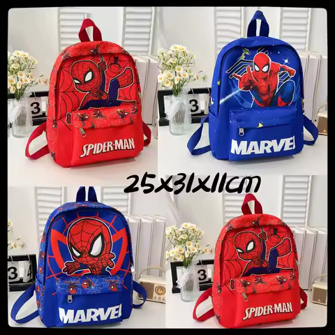 25x31x11cm Spider Man Anime Children's Backpack Anime Cute Backpack Anime Backpack Kindergarten Leis