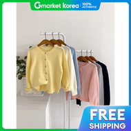 haven | Áo Cardigan cổ tròn Curaet Basic kiểu dáng rộng rãi cho nữ 6 màu