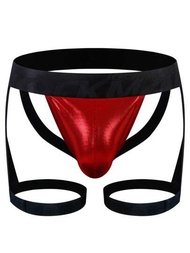 Jockmail 1 Pieza Jockstrap Thong Doble Para Hombres, Ropa Interior Sexy Con Bolsa Realzadora