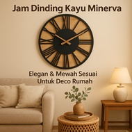 🔥 Jam Dinding Ruang Tamu Jam Dinding Hiasan Rumah Aesthetic Wall Clock Living Room Nordic Clock 40cm