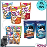 Purina Felix Party Mix 60g/Play Tube 50g/Inaba Juicy Bites 33.9g Cat Treats Makanan Kucing Kering Sn