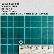 Oring seal sil Standard USA 005 NBR75 OD 6.13mm x ID 2.57mm x CS 1.78mm