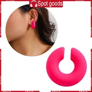 WIN Ear Cuffs Earrings Clip On Cartilage Hoop Earring Thick Huggie Fake Earring