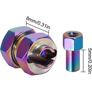 INJORA Rainbow Stainless Steel Wheel Hex Hub +5mm Extenders untuk Peningkatan Axial SCX24 1/24 RC Cr