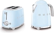 SMEG 2-Slice Toaster &amp; 1.7-Liter Kettle in Pastel Blue