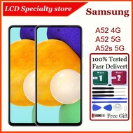 Original AMOLED For Samsung Galaxy A52 4G 5G A52s 5G LCD Display Touch Screen With Frame Replacement