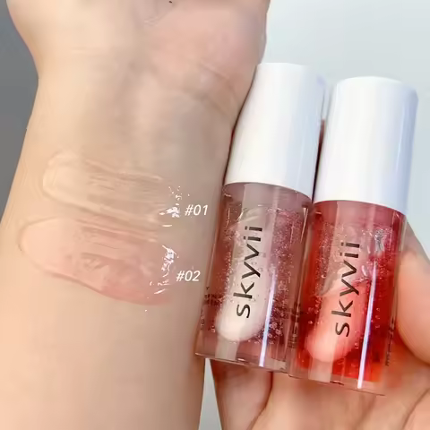 Strawberry Jelly Lip Oil Glossy Tint Glaze Lipstick Moisturize Liquid Fruit Jam Lip Beauty Treatment