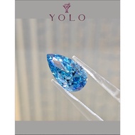 YOLO Lab-grown diamond Pear 5.00ct Fancy vivid blue--8733957260144