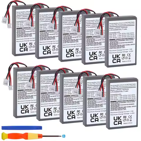Batmax 10Pcs 2000mAh PS4 Battery Replacement for Sony PS4 Playstation PS4/PRo slim LIP1522 Dualshock