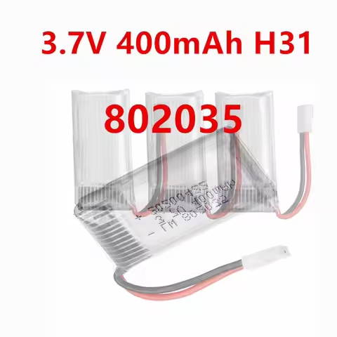 3.7V 400mah 1S Battery with XH2.54 Charger For X4 H107 H31 KY101 E33C E33 U816A V252 RC Quadcopter D